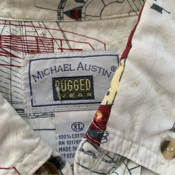 Michael Austin Rugged Wear Lighthouses Nautical Themed Shirt XL - Picture 2 of 5